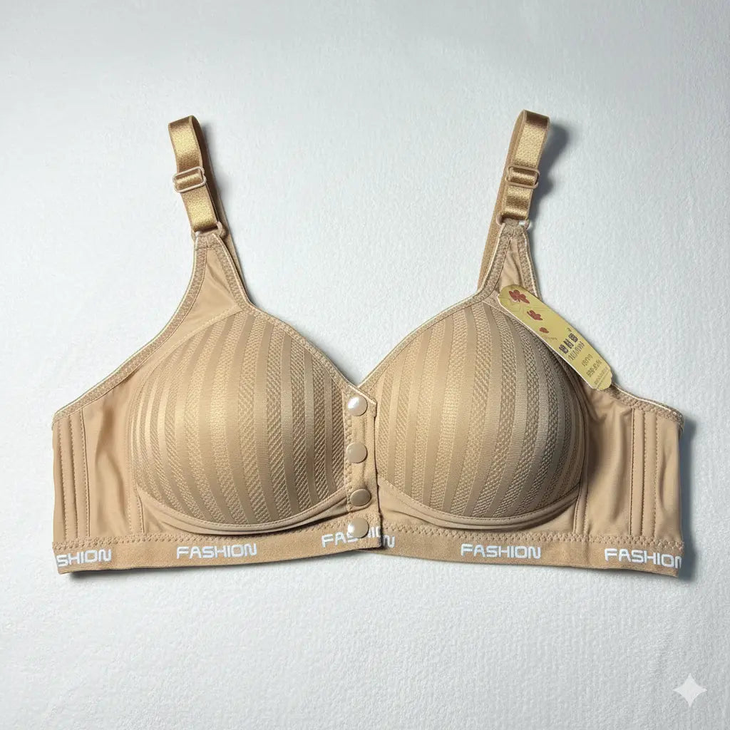 Ultra-Comfort Padded Button Bra Pack of 3
