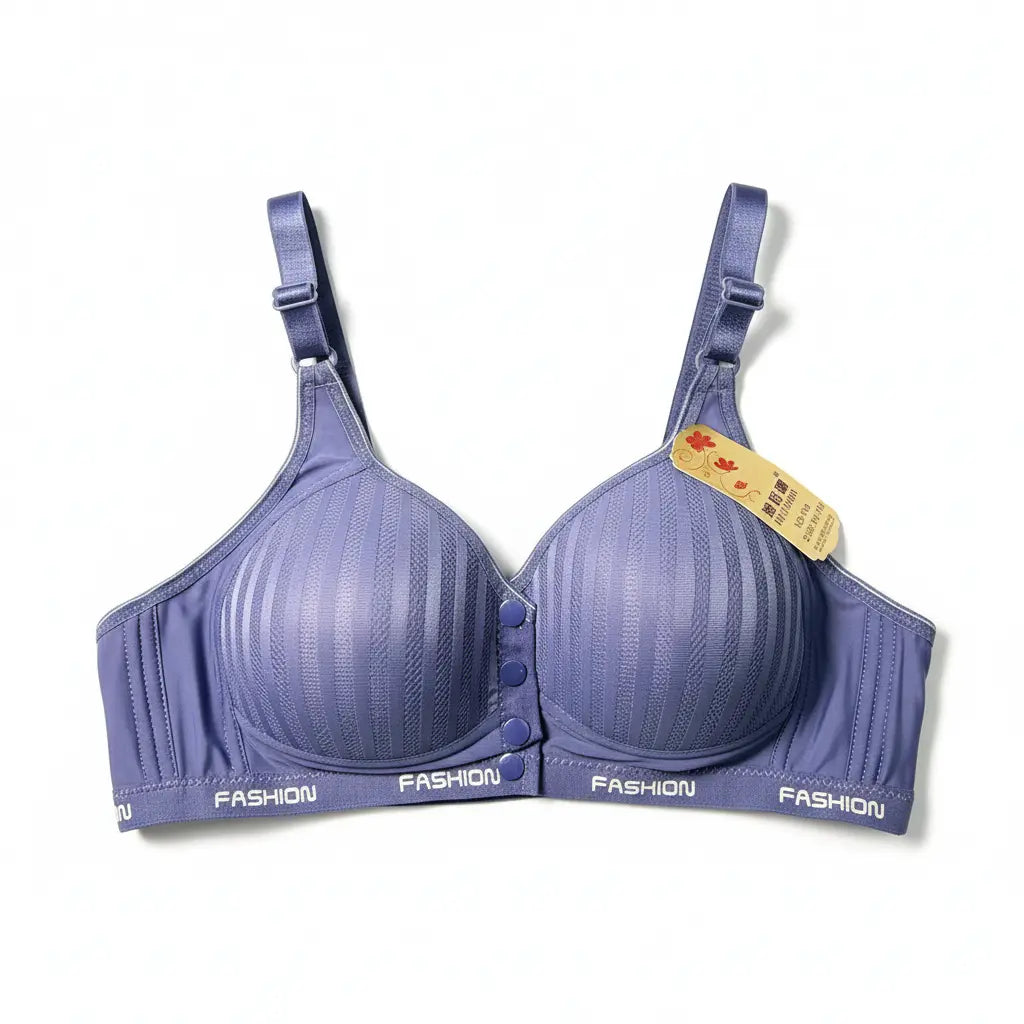Ultra-Comfort Padded Button Bra Pack of 3