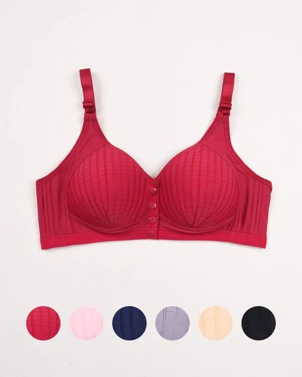 Ultra-Comfort Padded Button Bra Pack of 3